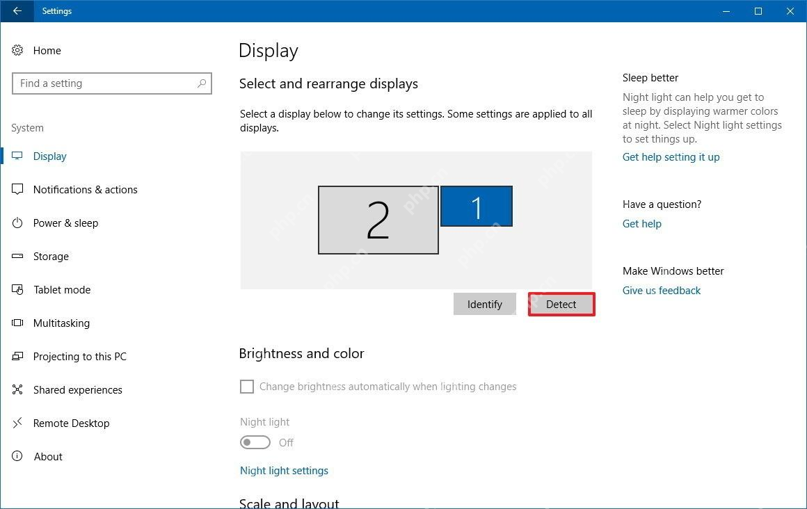 win10怎么让两个显示器显示相同内容_win10双屏复制模式设置步骤 - php中文网