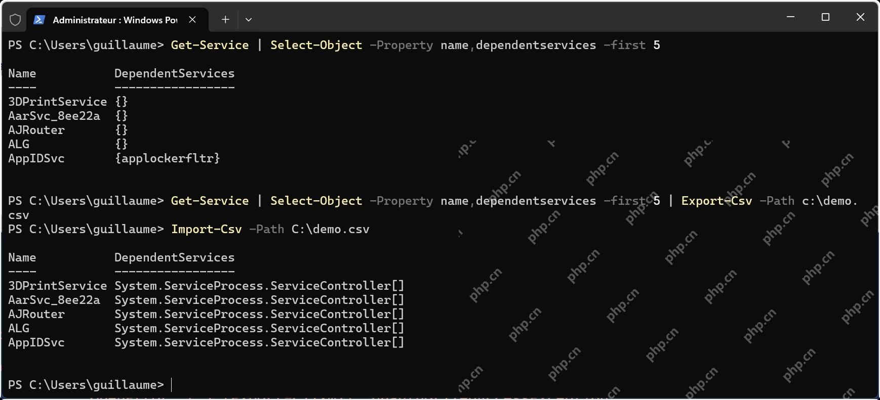 Win11怎么用PowerShell把表格导出为CSV_列选择与编码设置 - php中文网