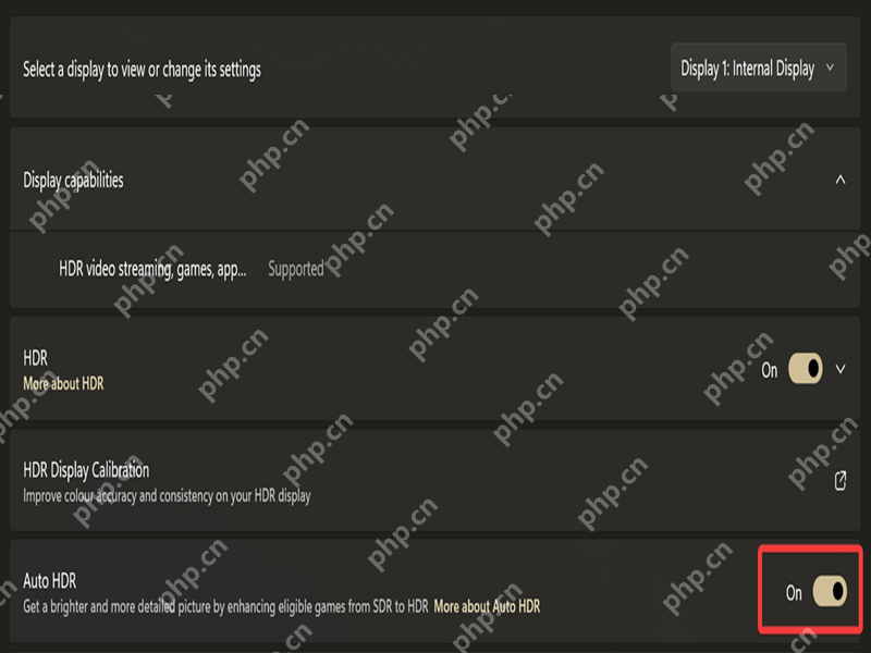 win11怎么开启HDR_win11HDR显示启用设置指南 - php中文网