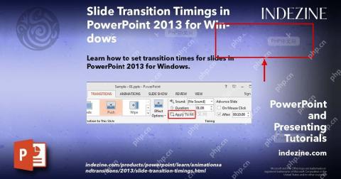 PowerPoint 换片方式和应用到全部区域被标出,用于设置单击或自动换片