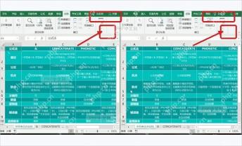 Excel 视图选项卡中窗口区域，标出全部重排入口