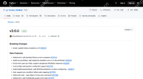 Kratos v3.0.0 官方发布说明列出 Breaking Changes、New Features 和 Bug Fixes