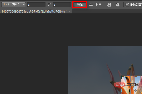 How to freely pull ps cropping tool