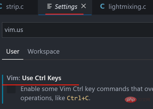 vscode中使用vim外掛後ctrl+c無法使用