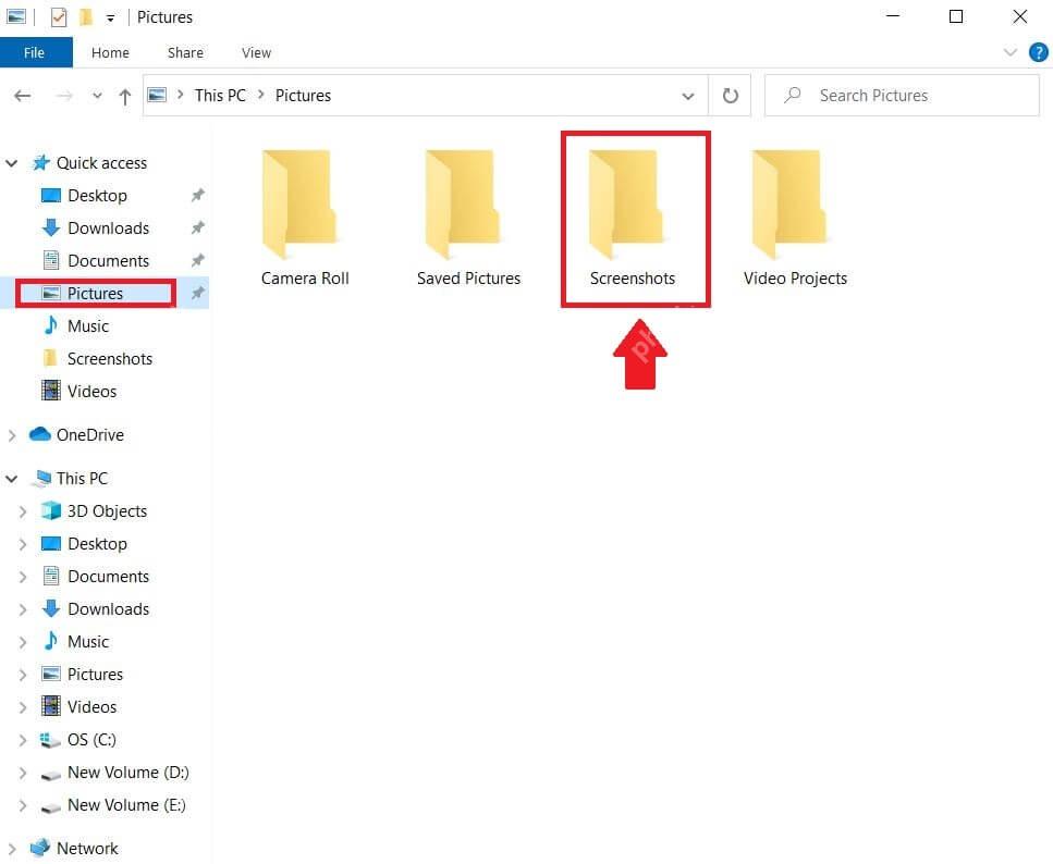 Windows10 图片库中 Screenshots 屏幕截图文件夹