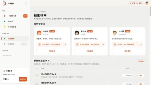 技能榜单与新媒体运营技能分类