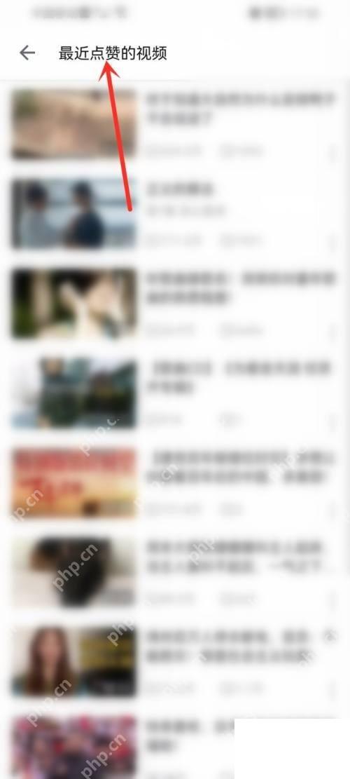点赞视频列表