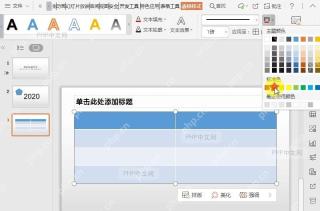 如何修改插入PPT中的表格边框颜色?设置效果
