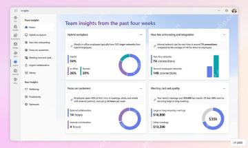 Viva Insights 团队过去四周洞察面板