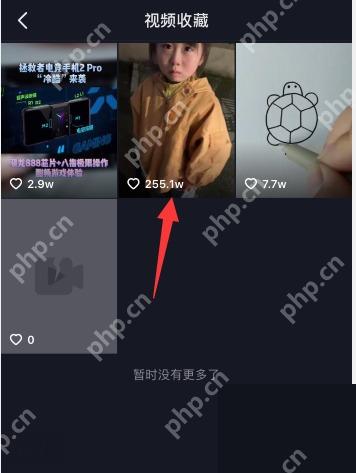 抖音视频收藏列表页面
