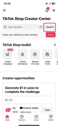 TikTok Shop 身份验证提示界面