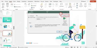 PowerPoint 插入对象窗口中显示为图标选项和文件图标预览