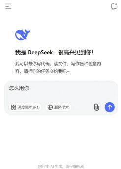 DeepSeek网页版消息输入操作