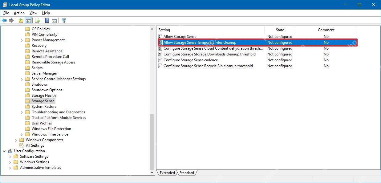 win10存储感知被管理员禁用怎么办_win10自动清理功能权限检查 - php中文网