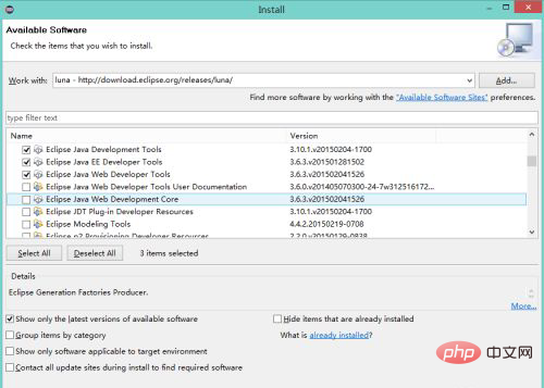 What should I do if there is no web project in eclipse?