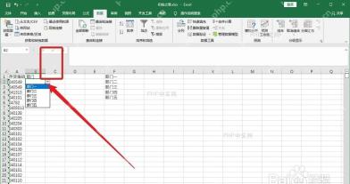 Excel单元格内点击下拉箭头选择数据项