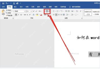 Word 开始选项卡字体区域中的拼音指南按钮