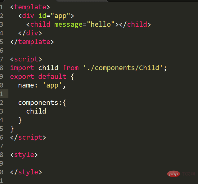 How to pass vue.js components from parent to child