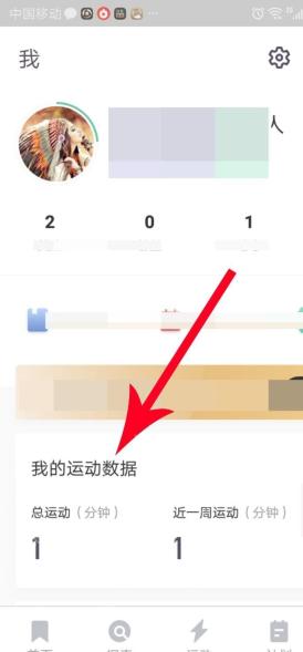 Keep 我的运动数据卡片，用于核对每日步行距离和运动记录
