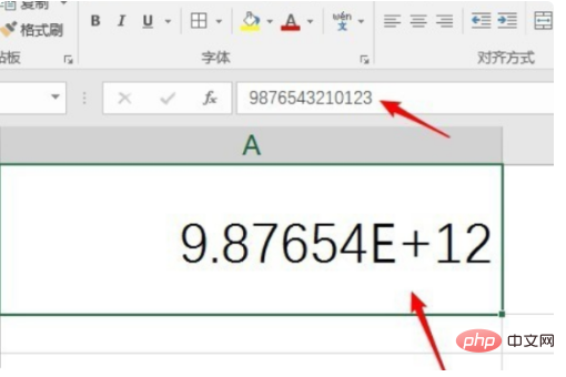 How to display data in excel using scientific notation?