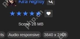 Wallpaper Engine 壁纸详情区显示星级评分和心形收藏按钮