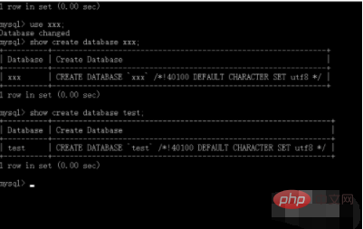 Comment afficher linstruction de création de base de données MySQL sous cmd