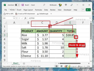 Excel 工作表中拖动单元格右下角填充柄验证设置