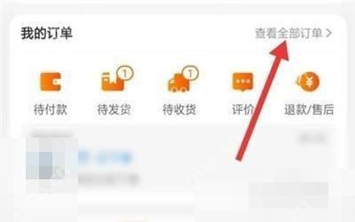 进入后点“查看全部订单”。