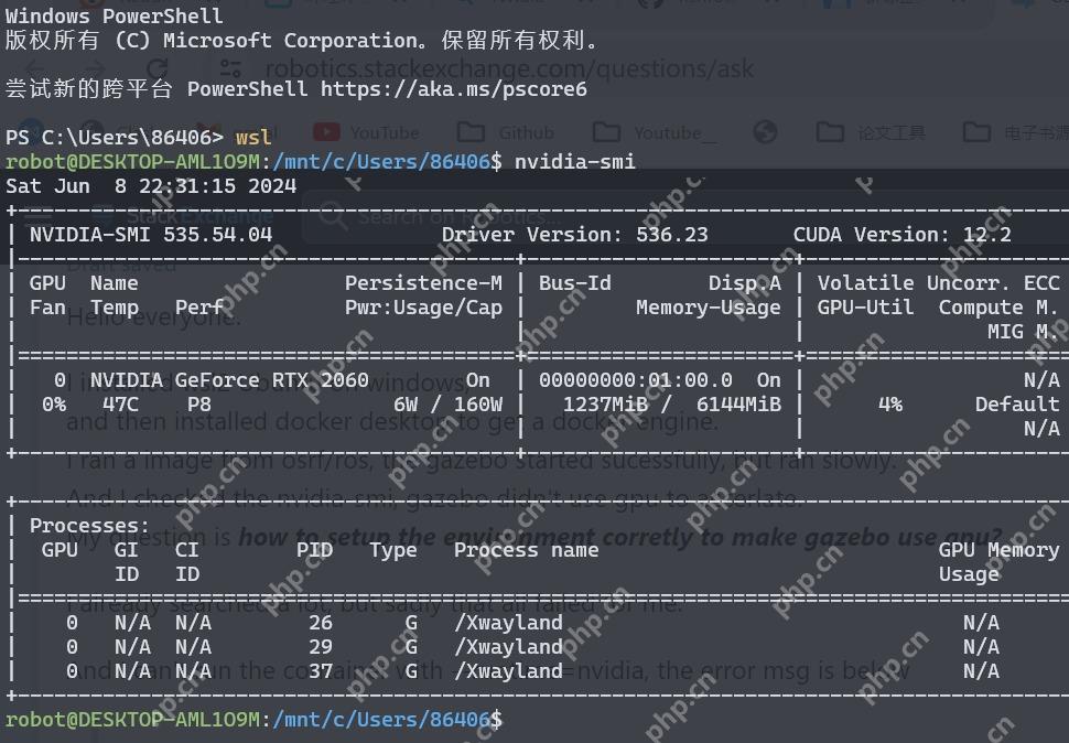 WSL Ubuntu 终端运行 nvidia-smi 显示 NVIDIA GPU 和 CUDA 版本