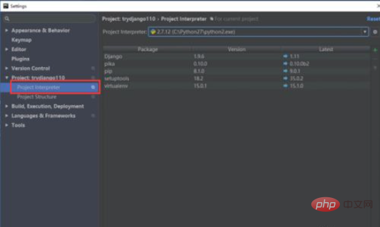 How Pycharm configures the python interpreter for the project