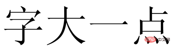 The word font is already the largest, how can it be made larger?