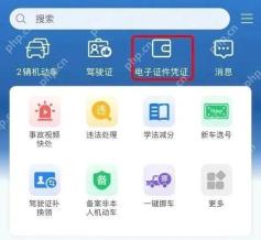 交管12123首页电子证件凭证入口
