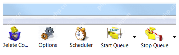 IDM 主窗口工具栏显示 Scheduler 和 Start Queue 按钮。