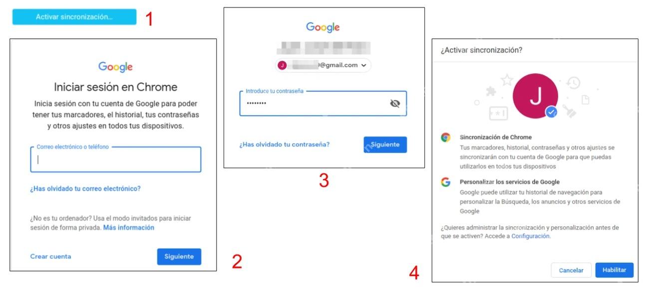 Chrome 登录 Google 账号连续步骤