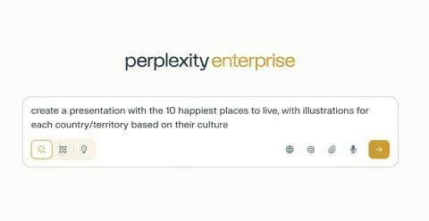 Perplexity创建演示内容的输入界面