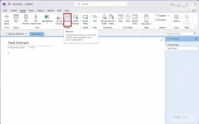 OneNote 插入选项卡中的图片入口