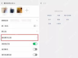 微信群聊查找聊天记录和分类搜索面板