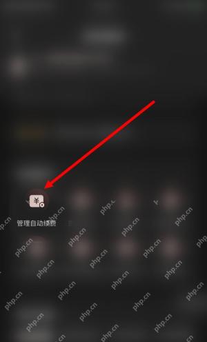 网易云音乐会员服务页的管理自动续费入口被红色箭头标出