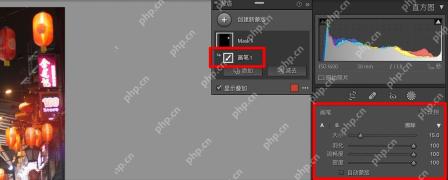 Lightroom 中文界面中的画笔蒙版入口
