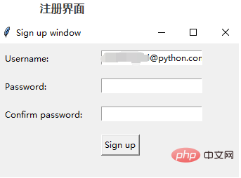 How to create a login registration interface in python