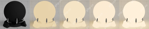 Blender 5.2 Principled BSDF Emission Strength 示例展示发光强度变化