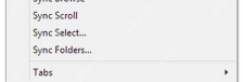 XYplorer Panes 菜单中的 Sync Folders