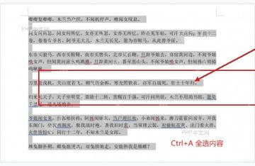 Word 文档中选中需要设置首行缩进的正文段落