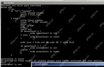 Windows 命令提示符使用双竖线在文件写入失败后输出 Fail