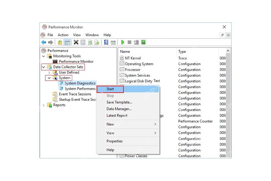 Win10 在性能监视器中启动 System Diagnostics 系统诊断