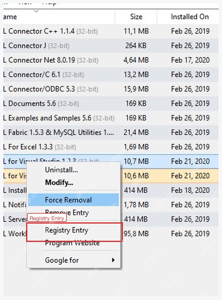 Geek Uninstaller 右键菜单中的 Registry Entry 注册表入口