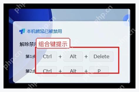 ToDesk Windows 远程控制中本机键盘被占用的提示