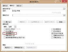 Word 查找窗口勾选使用通配符并输入字母规则