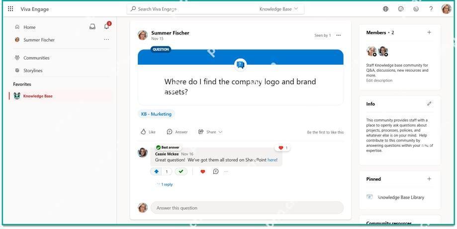 SharePoint知识库社区问答页面作为资料入口补充