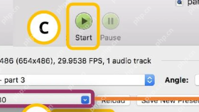HandBrake 工具栏绿色 Start 按钮